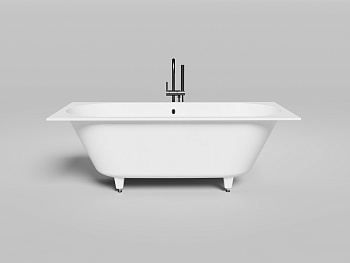 Ванна из литьевго мрамора Salini ORNELLA 103413G 170х75 встраиваемая прямоугольная с ножками